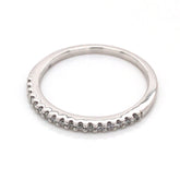 14 Karat White Gold Diamond Wedding Band(0.15cttw)